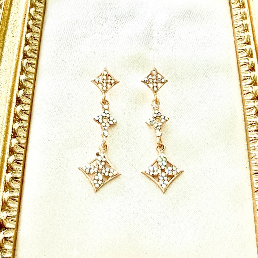 Chic Gold and Silver Geometric Earrings